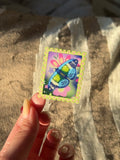 Transparent butterfly stamp sticker