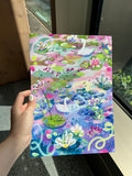 Embellished A4 ‘In Flow’ print