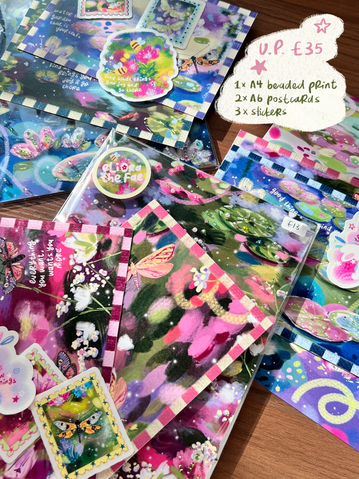 [limited time only] holiday gift bundle with A4 beaded print