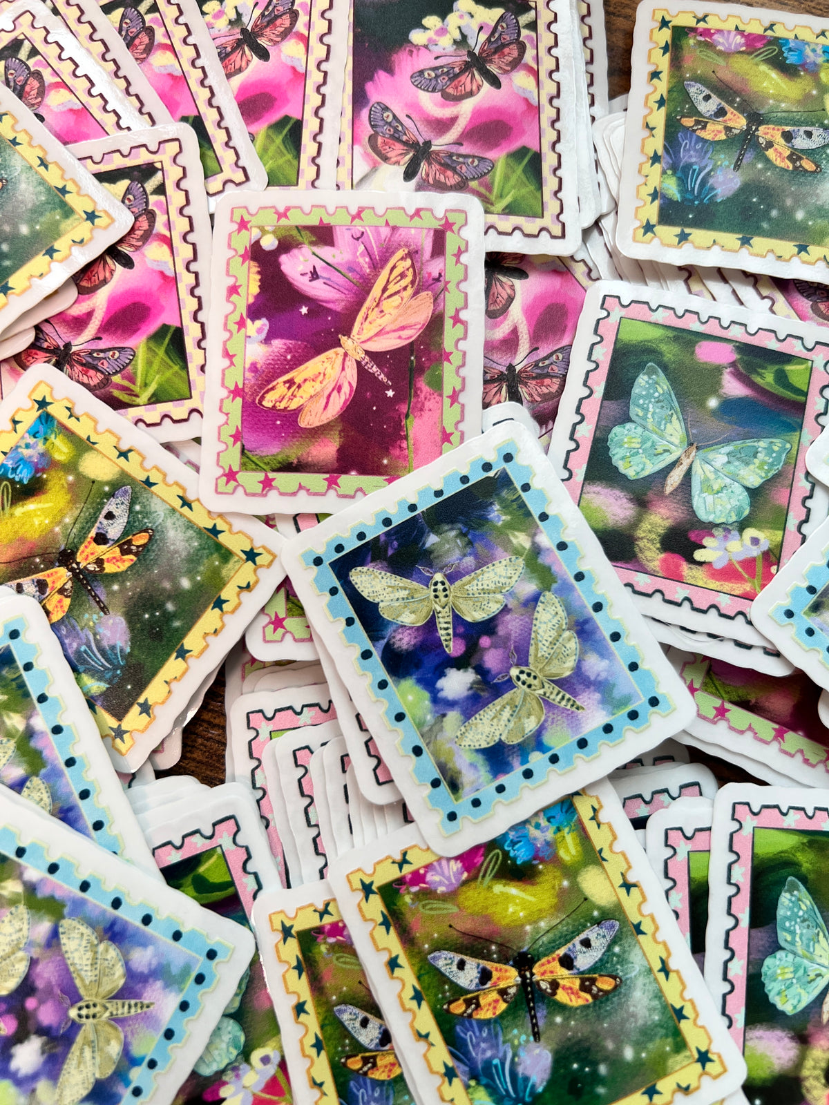 [Bundle of 5] Transparent fall stamp stickers