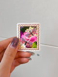 Transparent butterfly duo stamp sticker