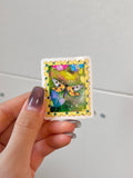 Transparent dragonfly stamp sticker