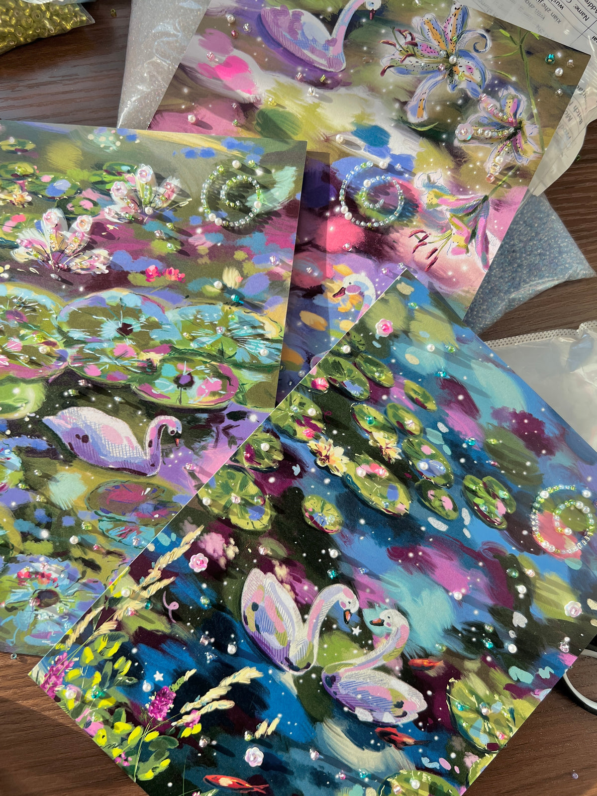 [Bundle of 3] A4 Embellished prints ("Afterglow" collection)